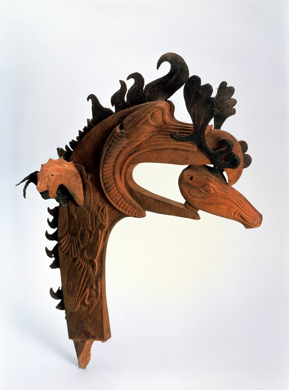A griffin holding a deer