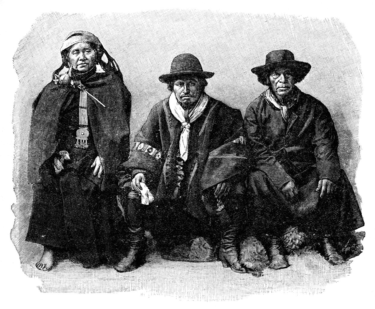 A Group of Araucanians, Chile/Argentina by Unbekannt