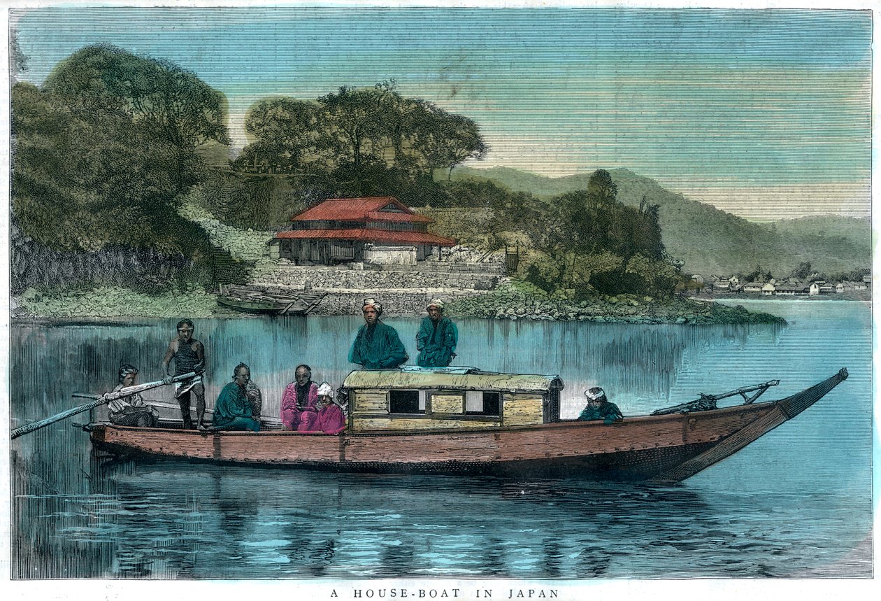 A House-Boat in Japan by Unbekannt