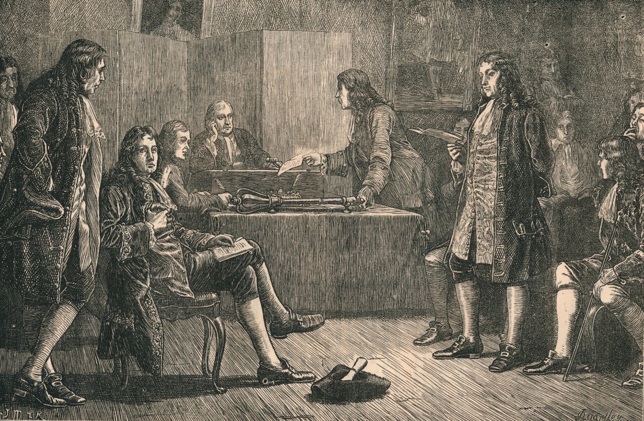 A meeting of the Royal Society in Crane Court, Fleet Street, London by Unbekannt