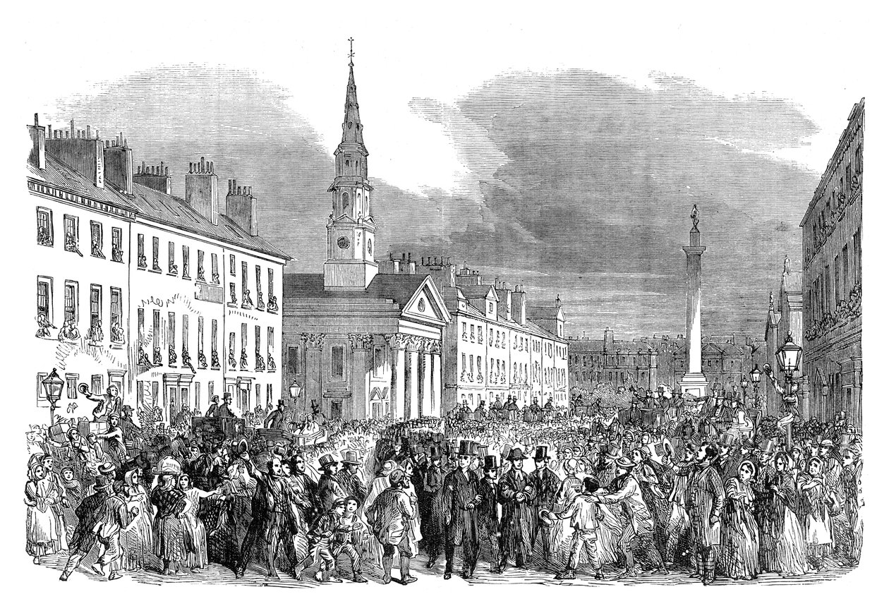A Procession of Seceding Ministers from St. Andrews Church, Edinburgh, c1895 by Unbekannt