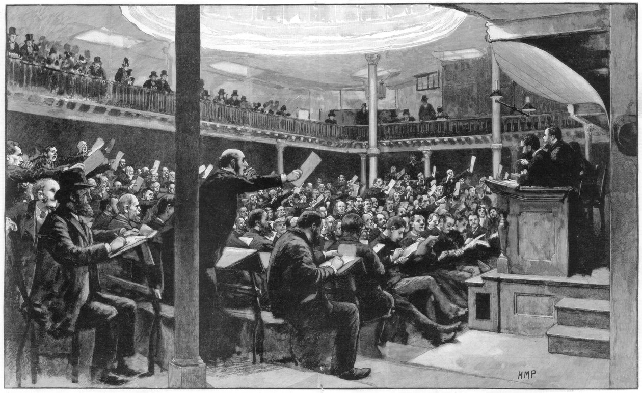 A sale of colonial wool at the wool exchange, Coleman Street, London by Unbekannt