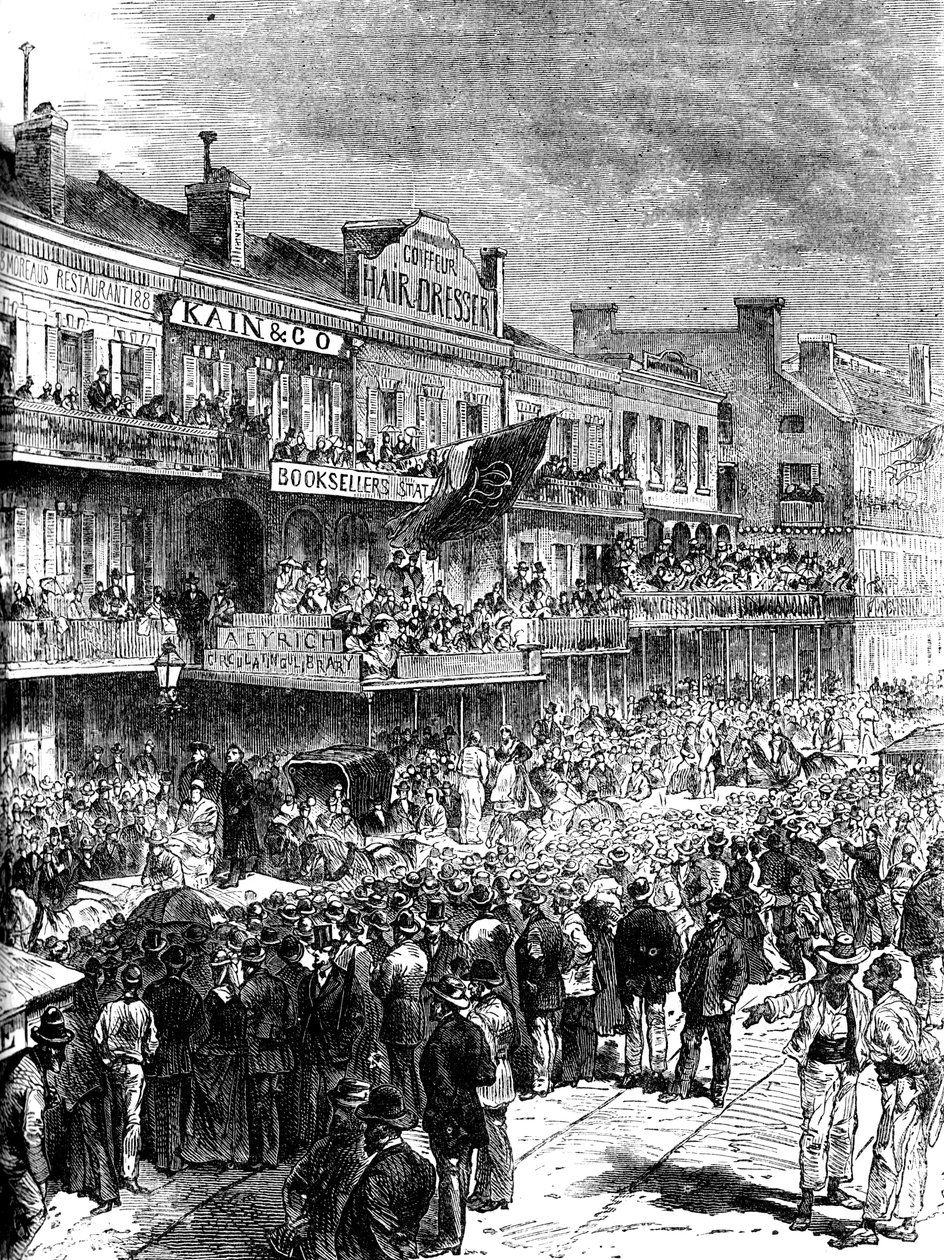 A Street in New Orleans on Election Day, 1860 c1880 by Unbekannt