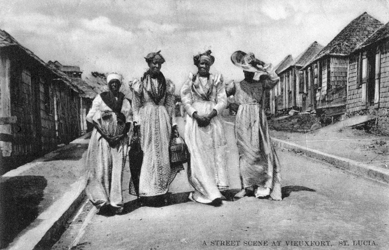 A Street Scene at Vieuxfort, St Lucia by Unbekannt