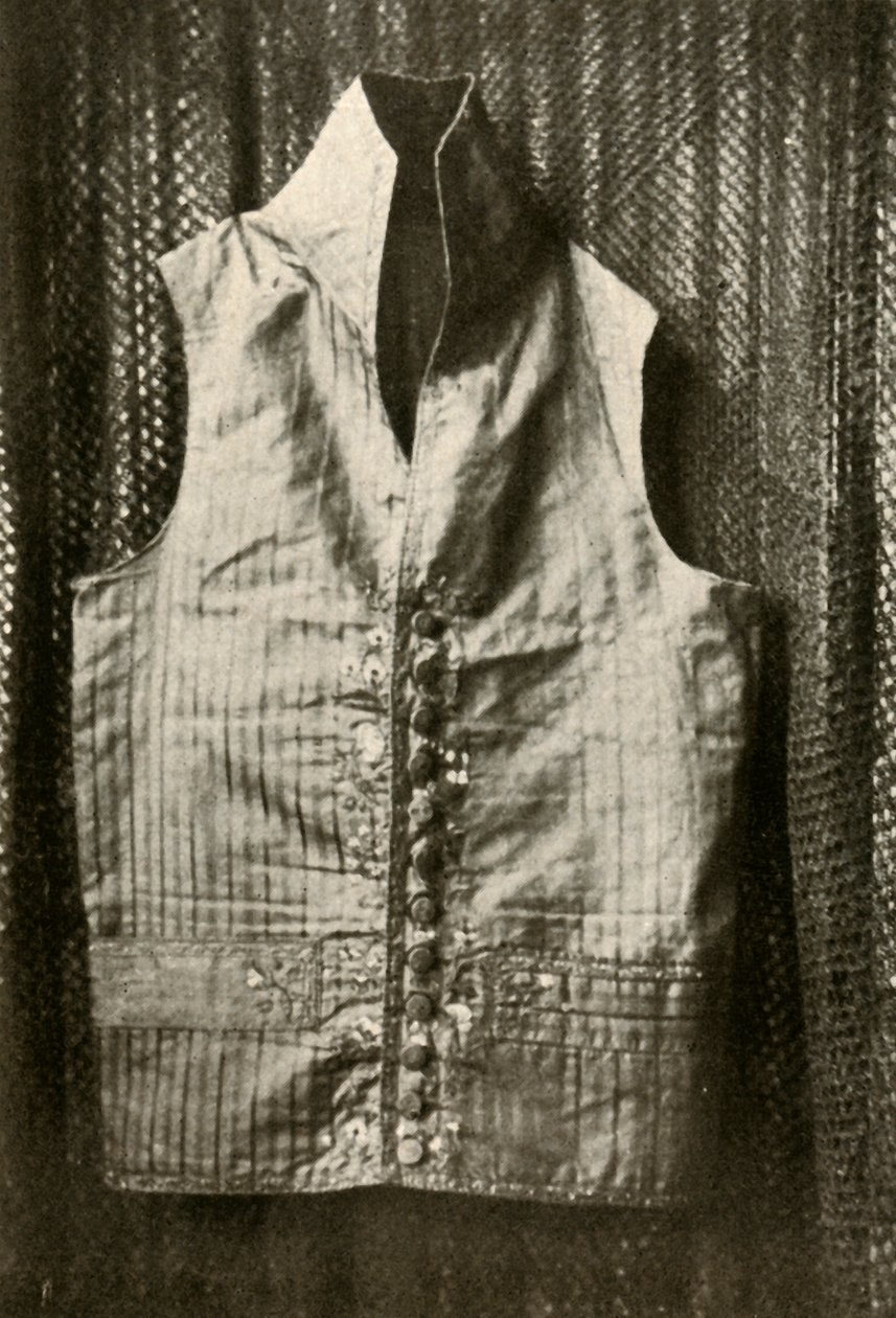 A waistcoat worn by Count Lemcke by Unbekannt