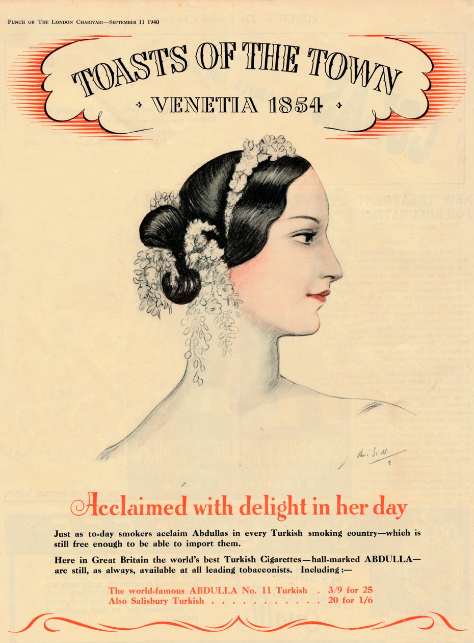Acclaimed with delight in her day, Toasts of the Town - Venetia by Unbekannt