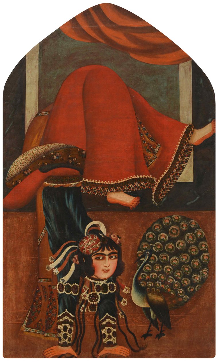 Acrobat and a Peacock, c. 1825 by Unbekannt