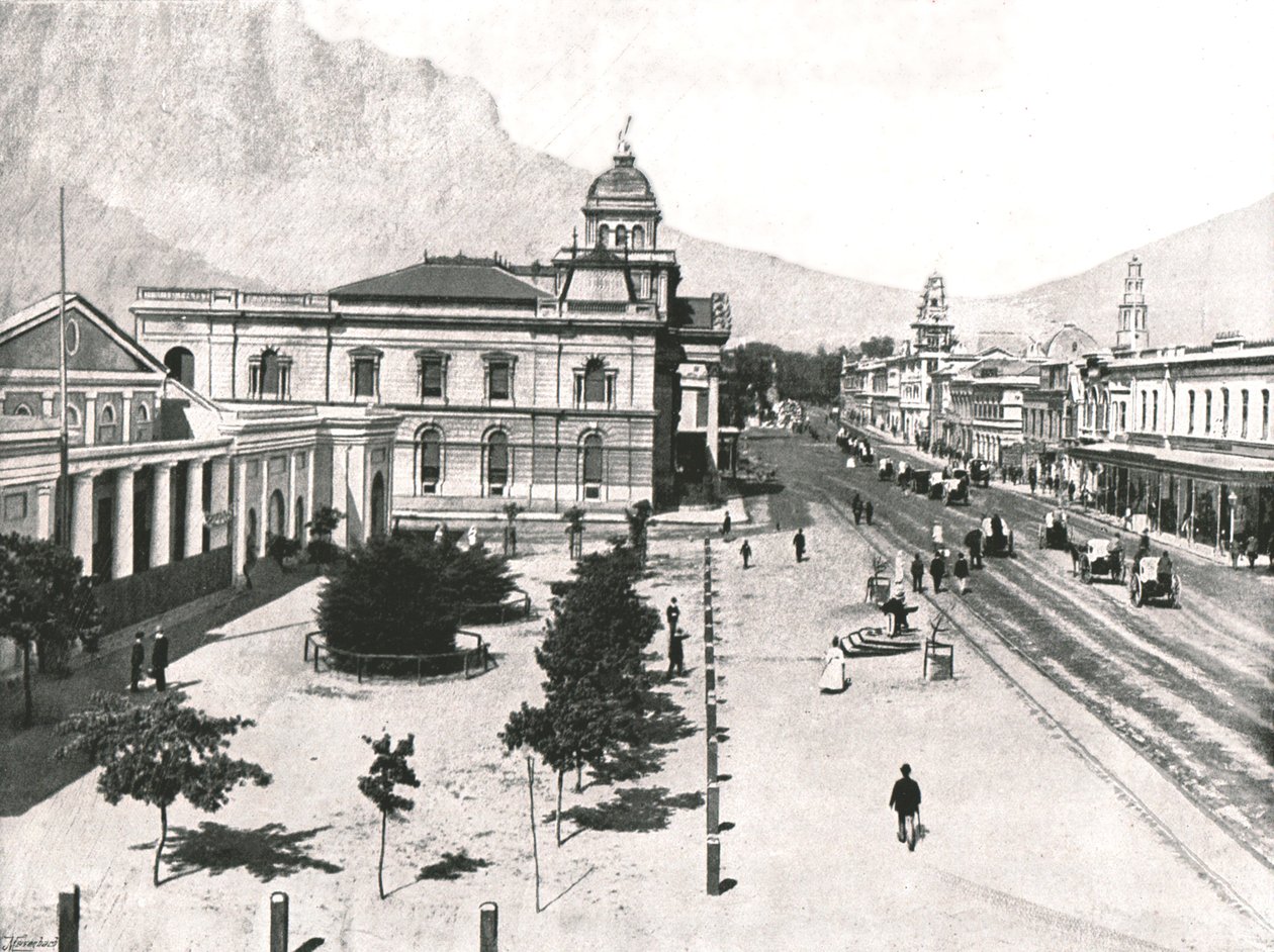 Adderley Street, with the Commercial Exchange and Standard Bank, Cape Town, South Africa, 1895 by Unbekannt
