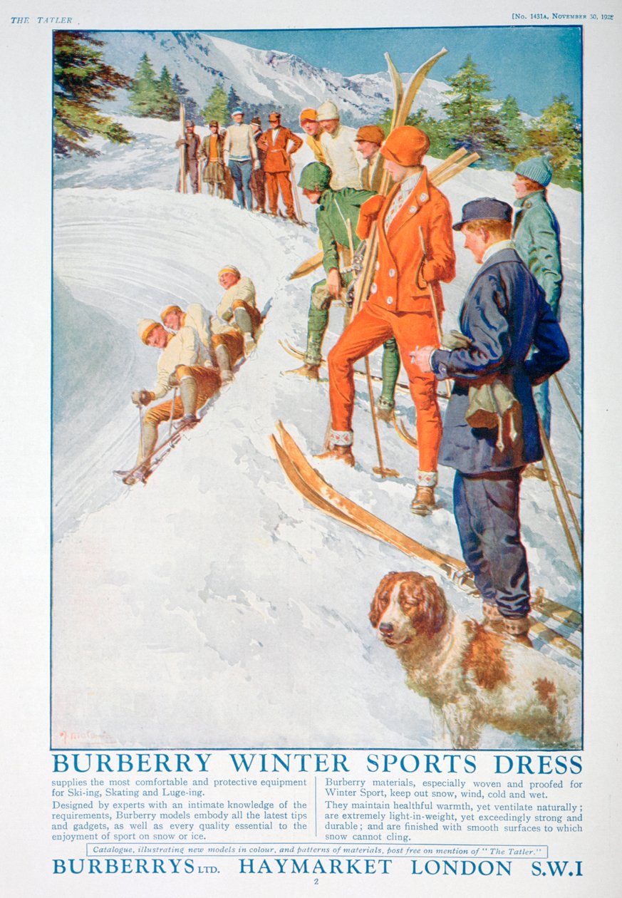 Advert for Burberry winter sports dress, 1928 by Unbekannt