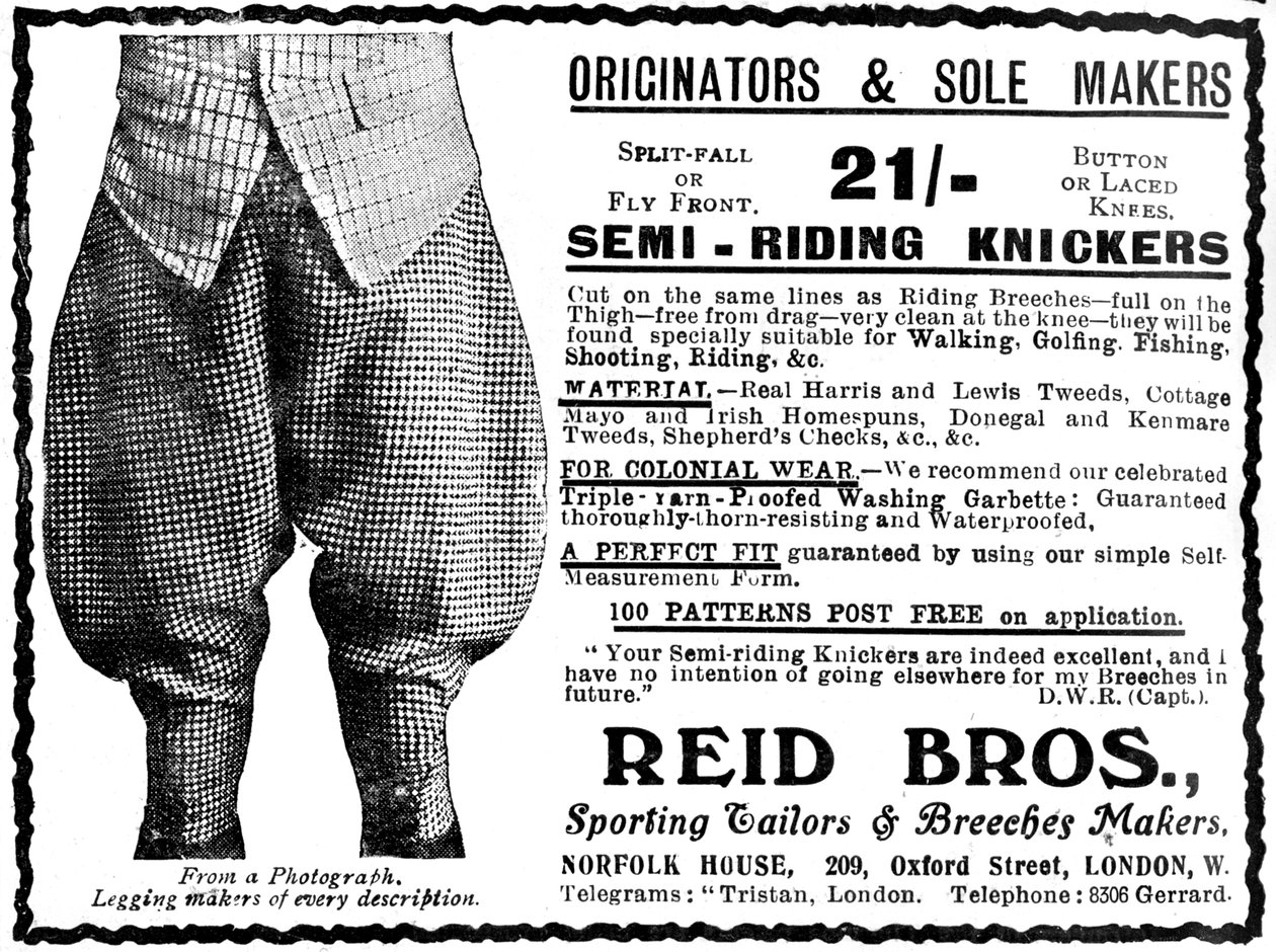 Advert for Reid Bros, Sporting Tailors & Breeches Makers by Unbekannt