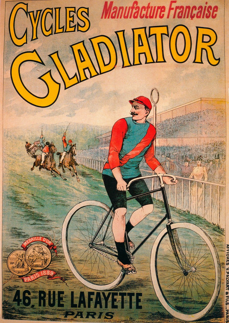 Advertisement for Cycles Gladiator bicycles, c1900 by Unbekannt