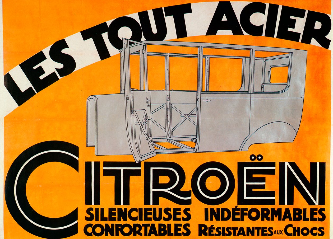 Advertisement for all-steel Citroen cars, c1924 by Unbekannt