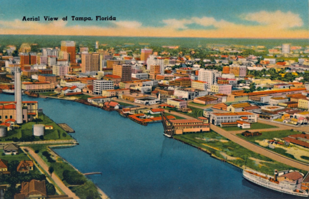 Aerial View of Tampa, Florida, c1940s by Unbekannt