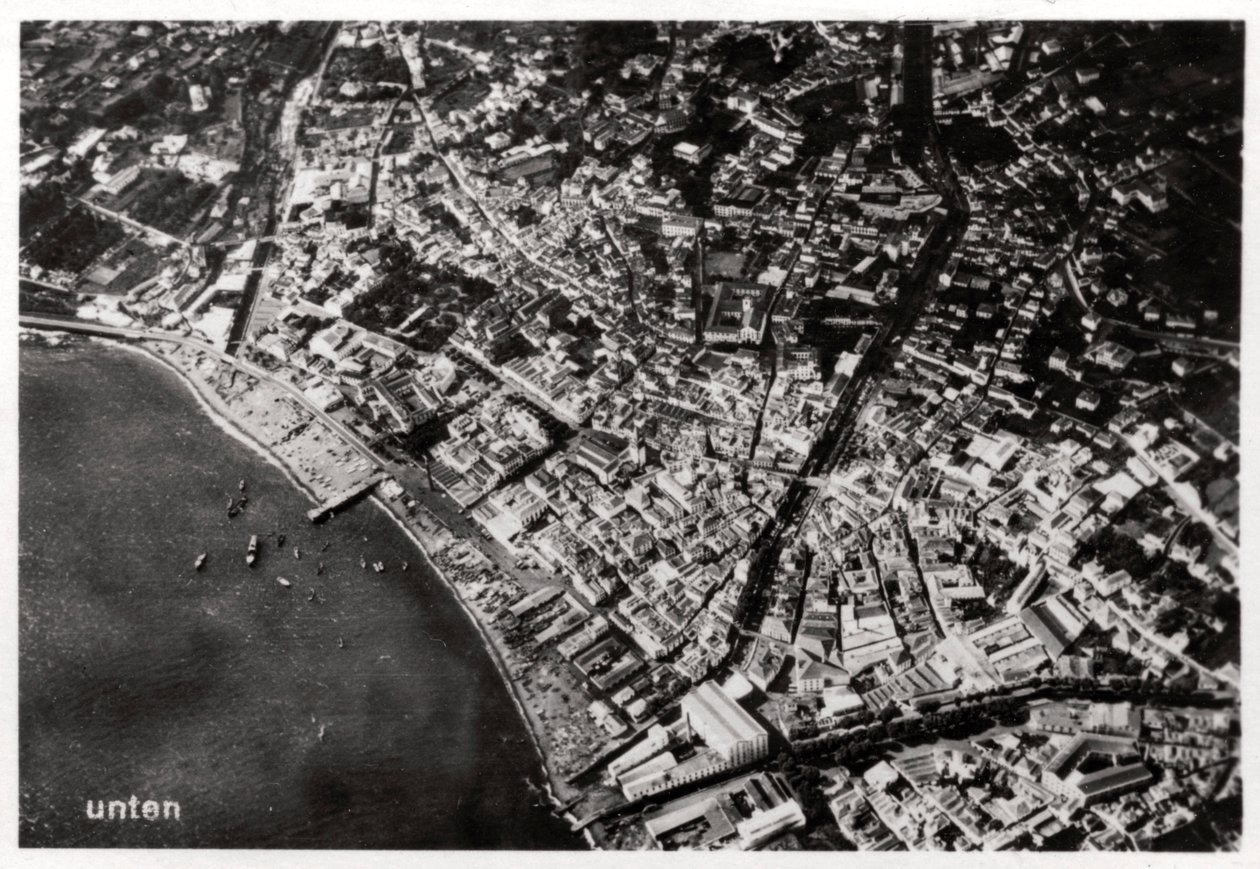 Aerial view of Funchal, Madeira, from a Zeppelin, 1928-1933 by Unbekannt