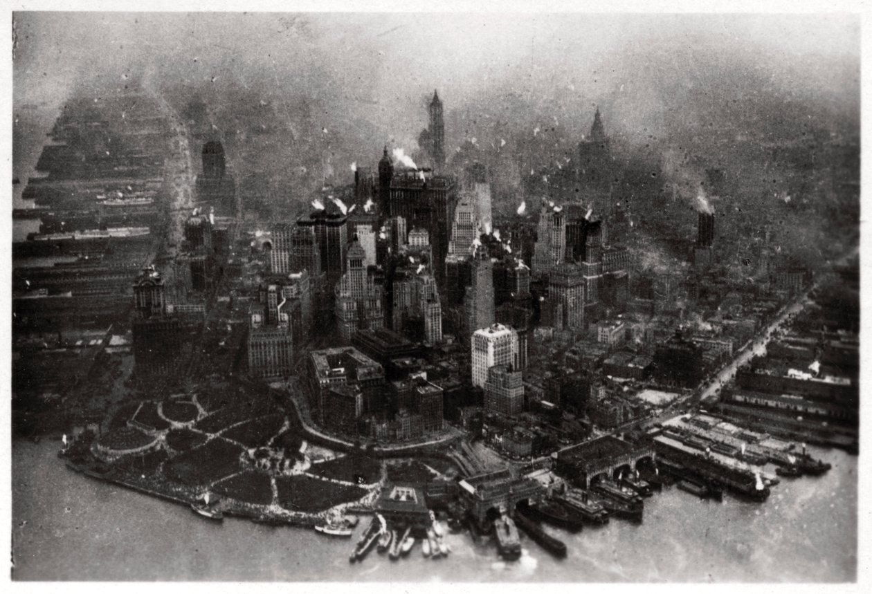 Aerial View of Manhattan, New York City, USA, from a Zeppelin by Unbekannt