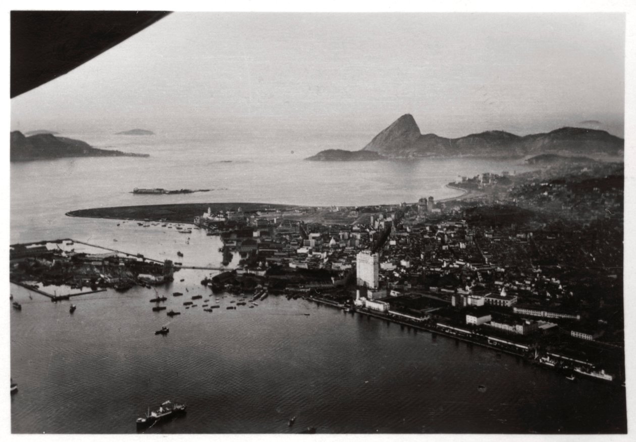 Aerial view of Rio de Janeiro, Brazil, from a Zeppelin, 1930-1933 by Unbekannt