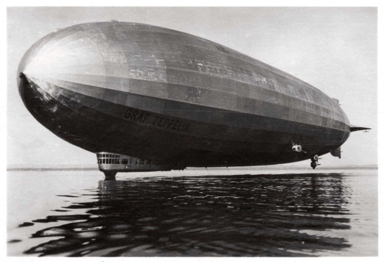 Airship LZ127 Graf Zeppelin Landing on Lake Constance, Germany, 1933 by Unbekannt