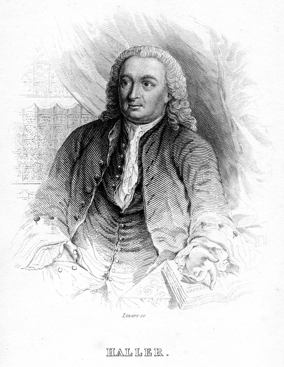 Albrecht von Haller, 18th century Swiss physician and scientist, c1840 by Unbekannt
