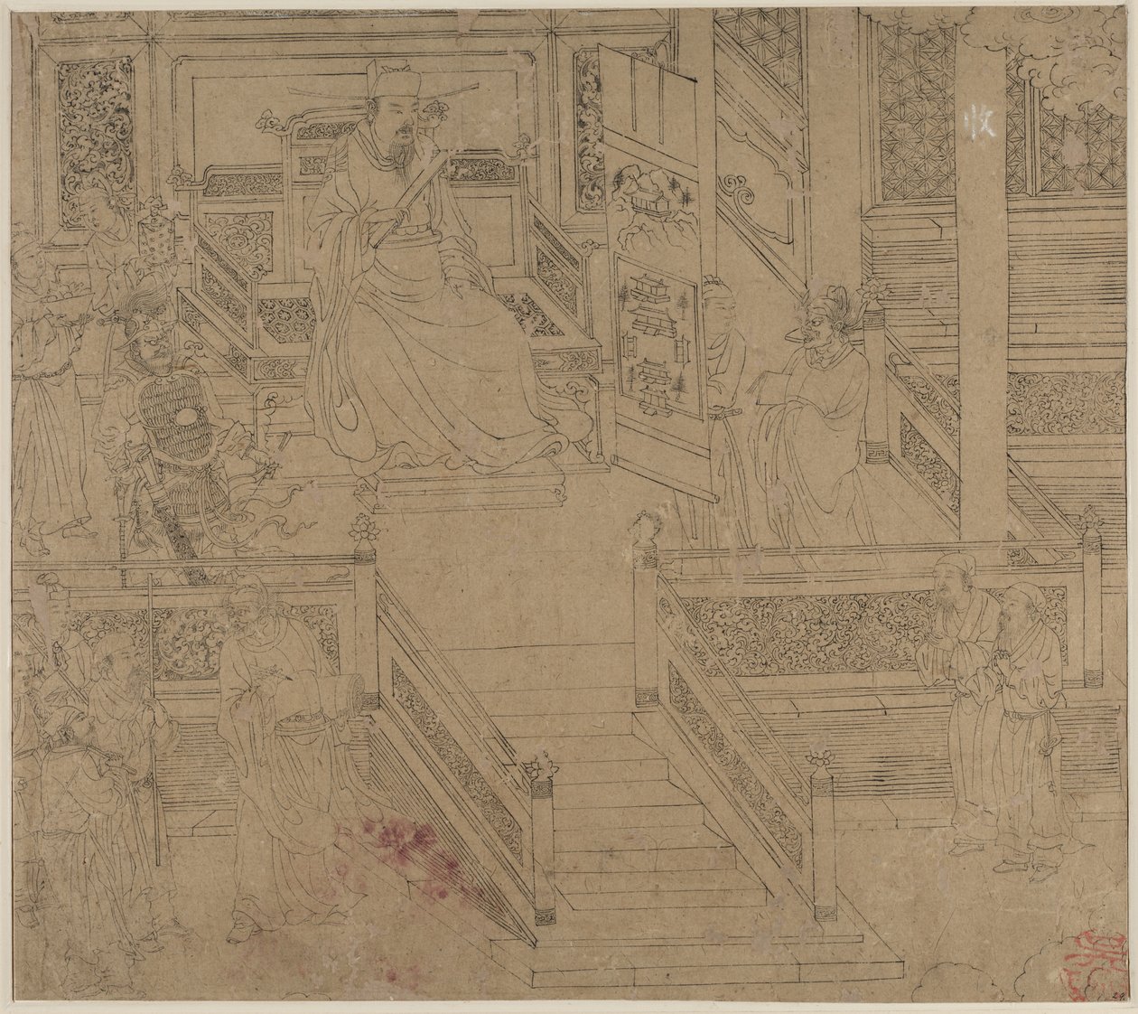 Album of Daoist and Buddhist Themes: Kings of Hells: Leaf 29 by Unbekannt