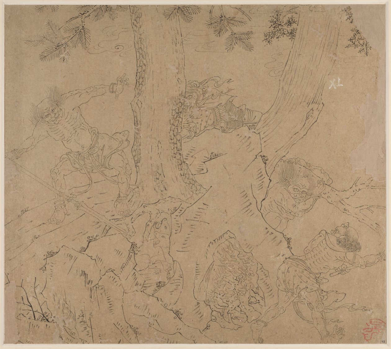 Album of Daoist and Buddhist Themes: Search the Mountain: Leaf 46, 1200s by Unbekannt