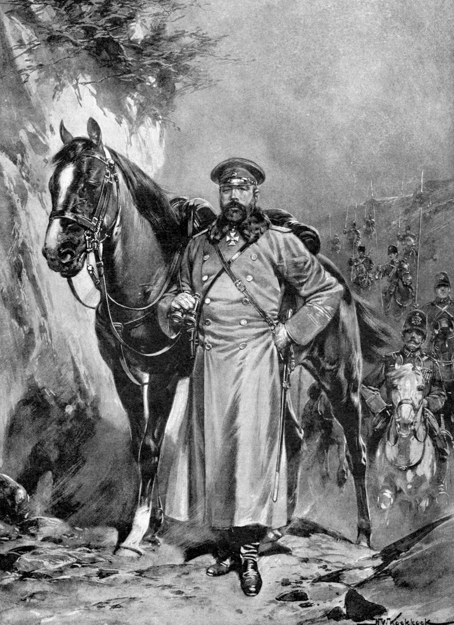 Alexei Nikolaievich Kuropatkin with His Horse, Russo-Japanese War by Unbekannt