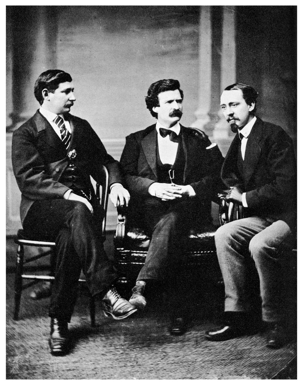 Alfred Townsend, Mark Twain and David Gray, 1871 by Unbekannt