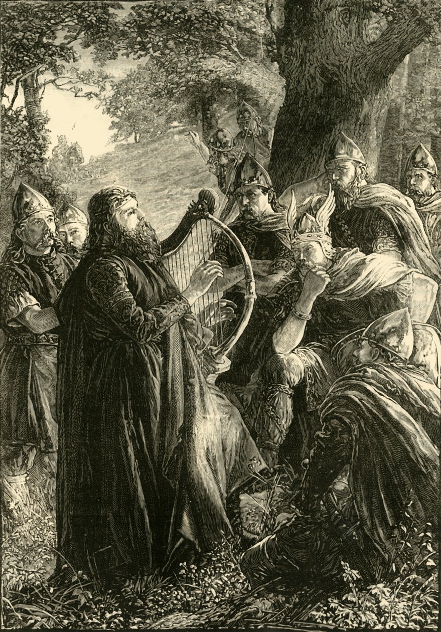 Alfred the Great, Disguised as a Harper, Playing Before Guthrum, 878, 1890 by Unbekannt