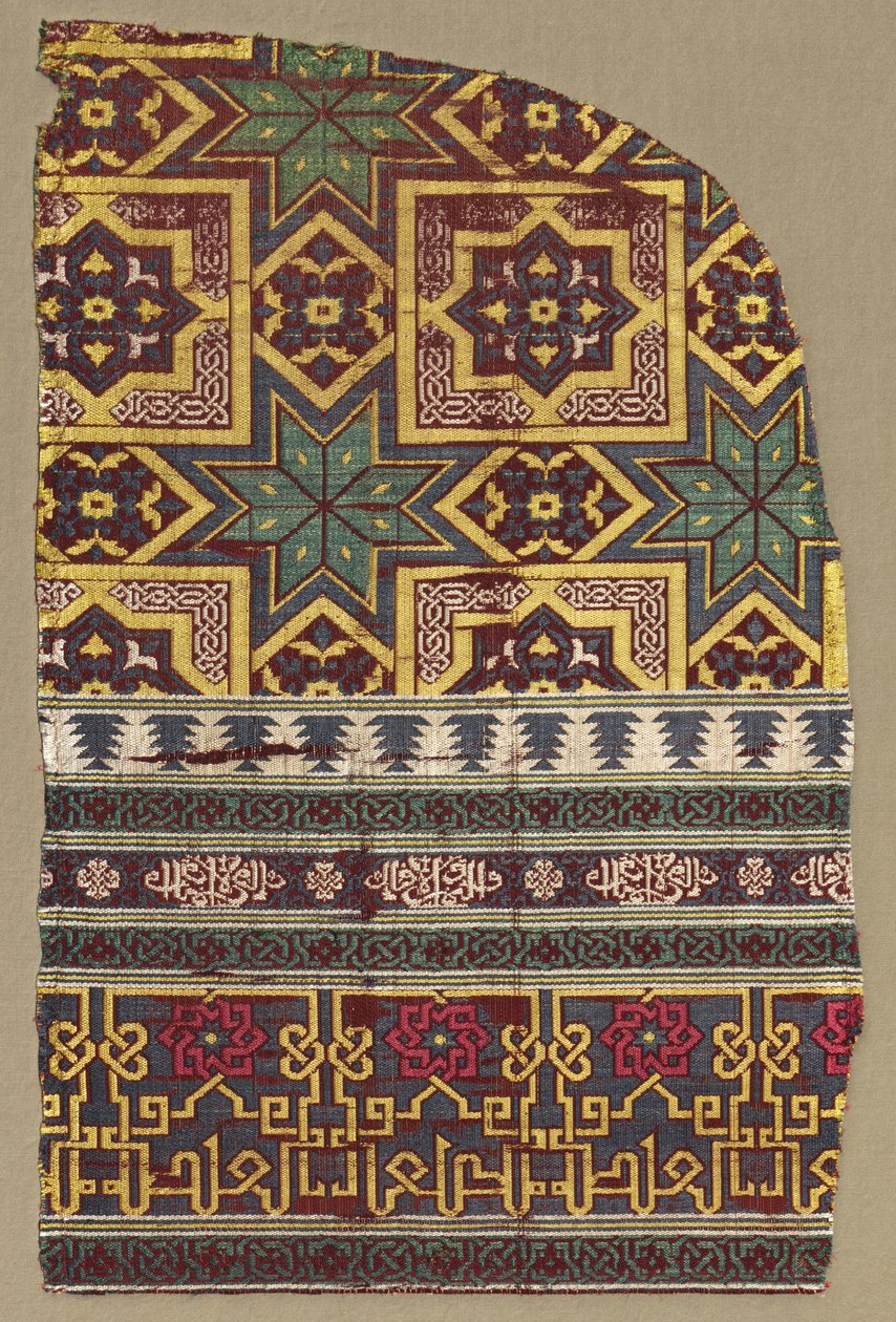 Alhambra Hanging Fragment with Decorated Bands, 1300s by Unbekannt