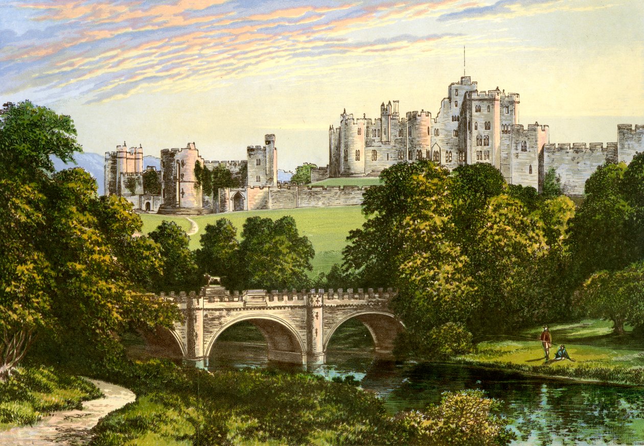 Alnwick Castle, Northumberland, Home of the Duke of Northumberland by Unbekannt