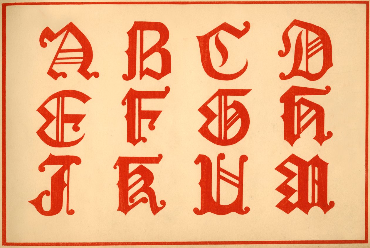 Alphabet, Letters A-M, Upper Case by Unbekannt