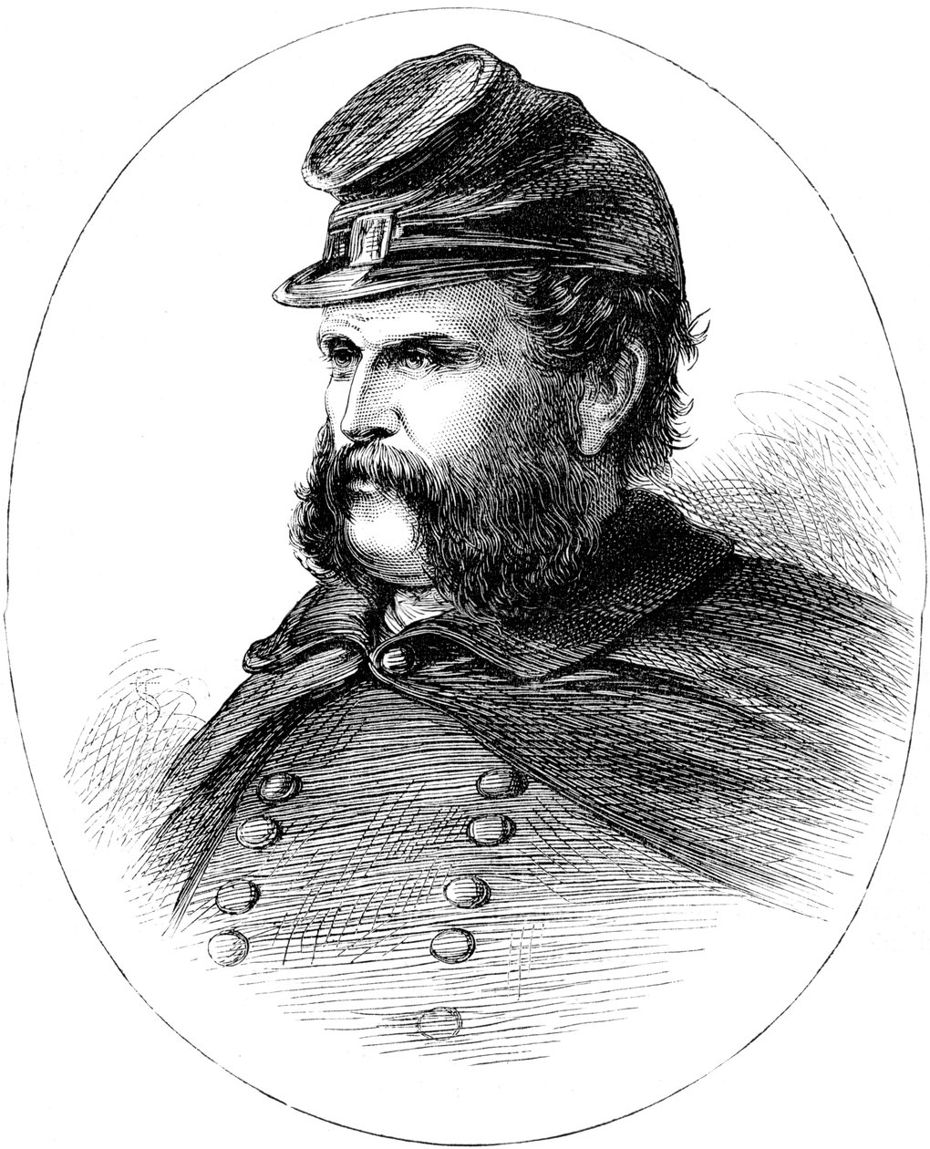 Ambrose Burnside, Union general of the American Civil War, c1880 by Unbekannt