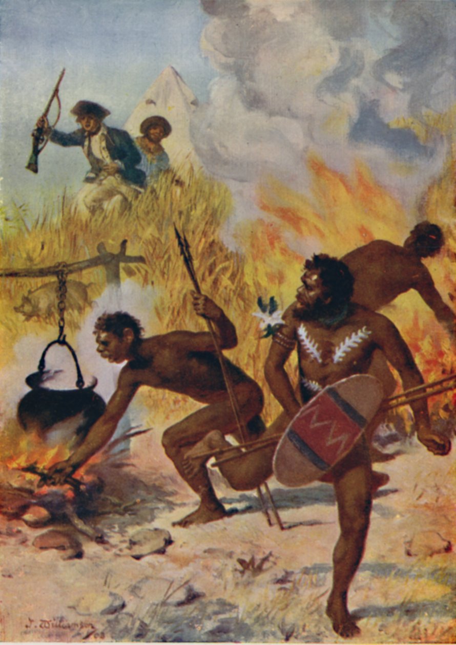 An Affray with the Natives by Unbekannt