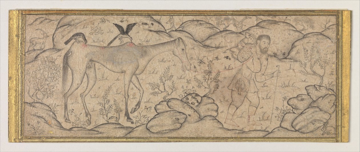 An Emaciated Horse Led by His Master, late 16th century by Unbekannt