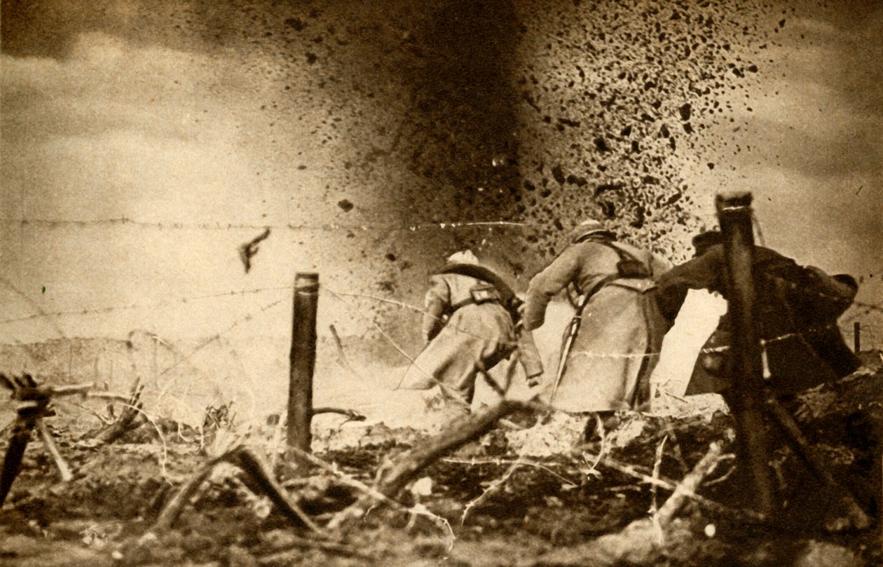 An H.E. Shell Exploding, First World War, 1914-1918, 1933 by Unbekannt