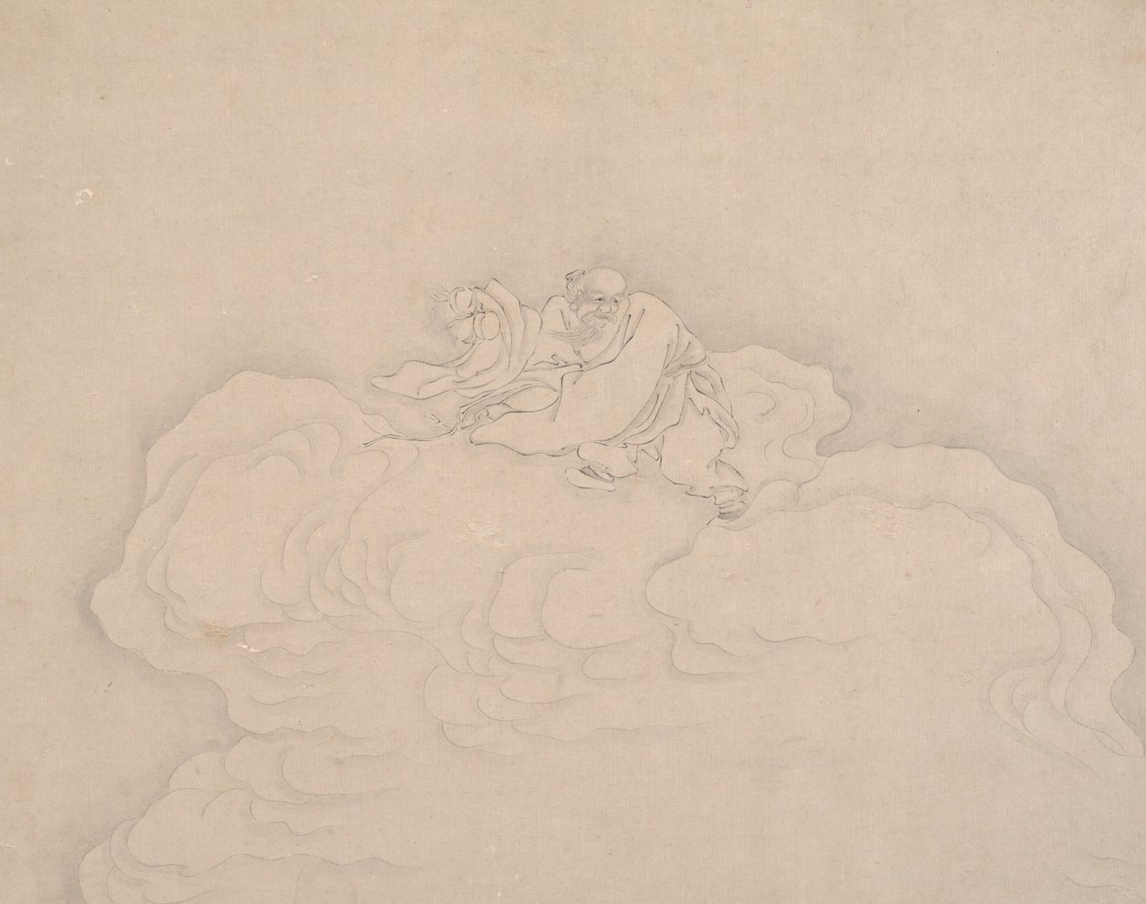 An Immortal on a Cloud with a Pair of Peaches by Unbekannt