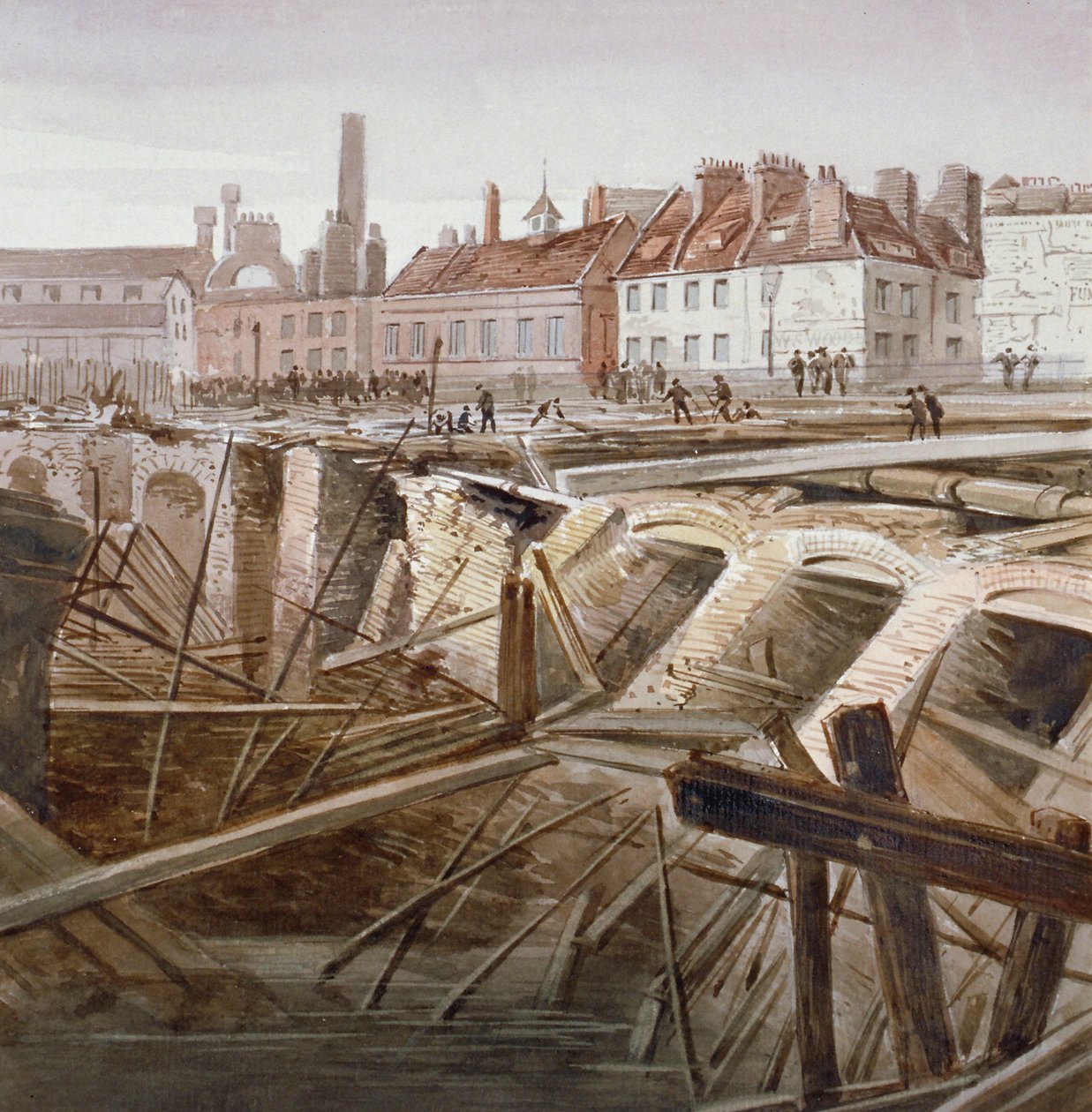 An Accident near Coppice Row, Farringdon Street, City of London by Unbekannt