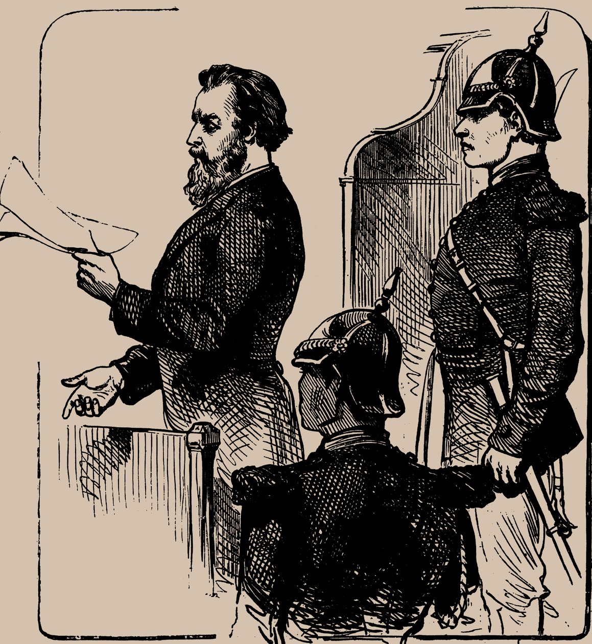 Andrei Zhelyabov Before the Court, 1881 by Unbekannt