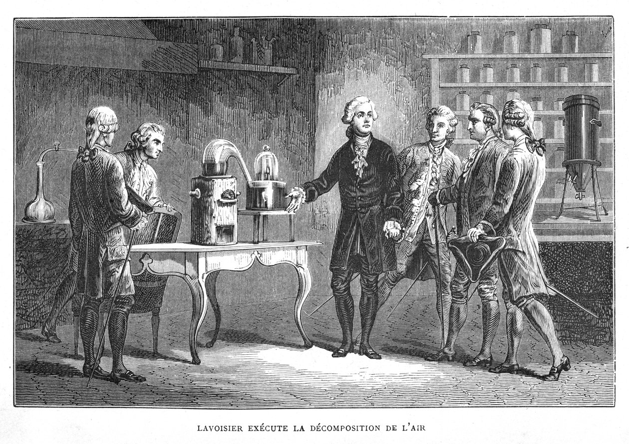 Antoine Laurent Lavoisier, French Chemist, Demonstrating His Discovery of Oxygen by Unbekannt
