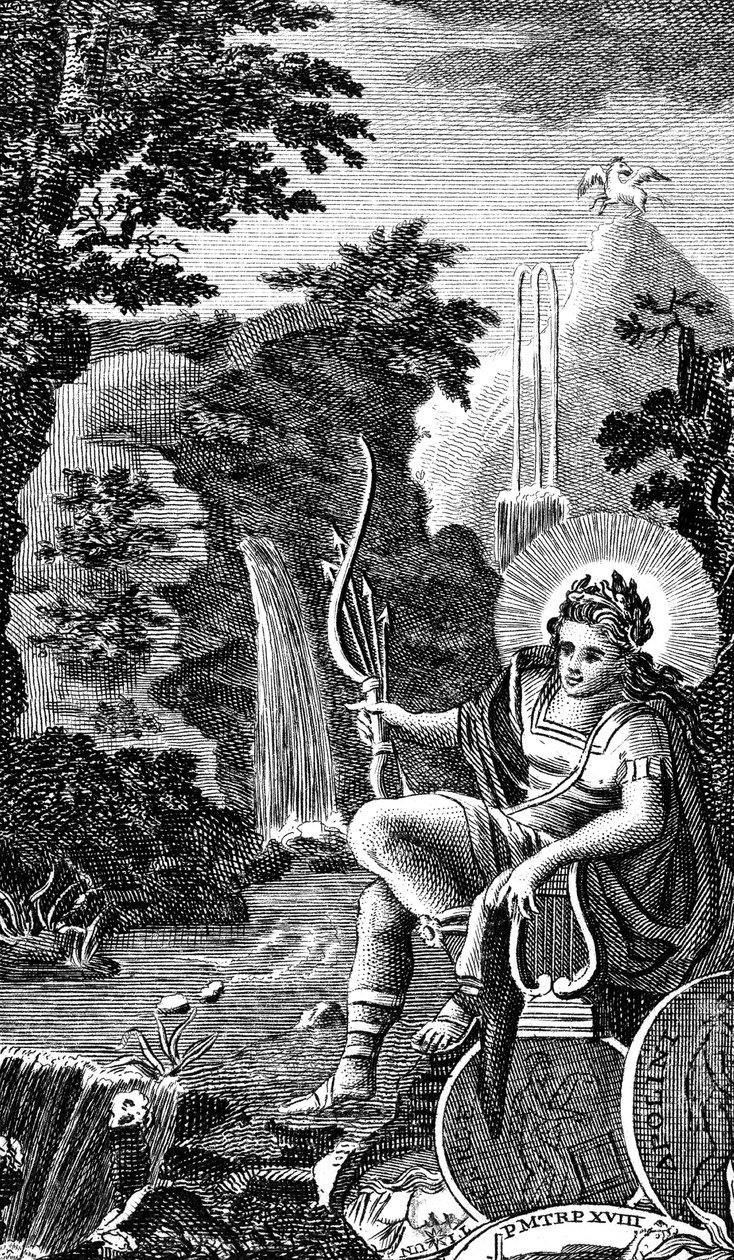 Apollo, Ancient Greek God of Music, Poetry, Archery, Prophecy and Healing, 1798 by Unbekannt