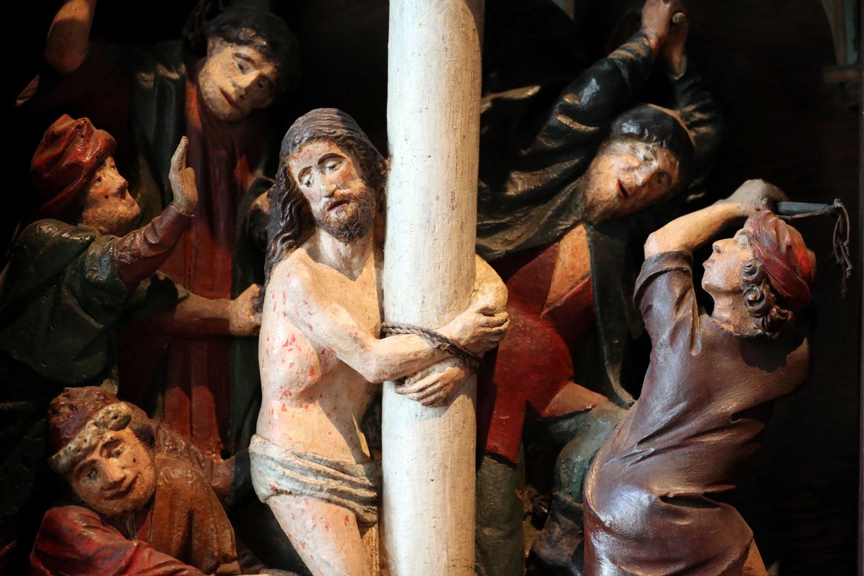 Saint-Hippolyte Church, Arbois, Jura, The Fifteenth-Century Retable, Flagellation of Christ by Unbekannt