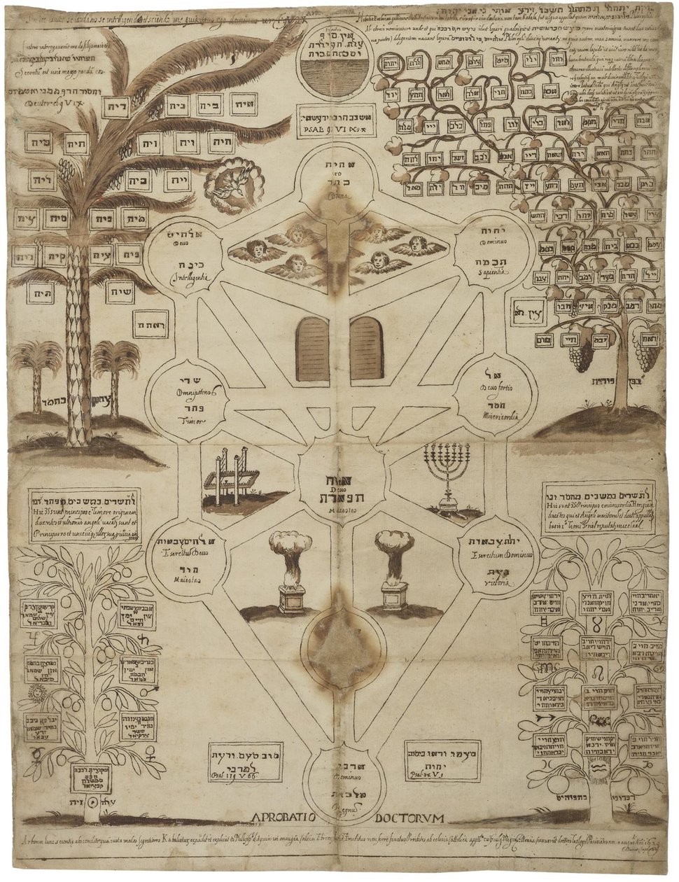 Arbor Cabalistica Kabbalistic Tree, ca 1625 by Unbekannt