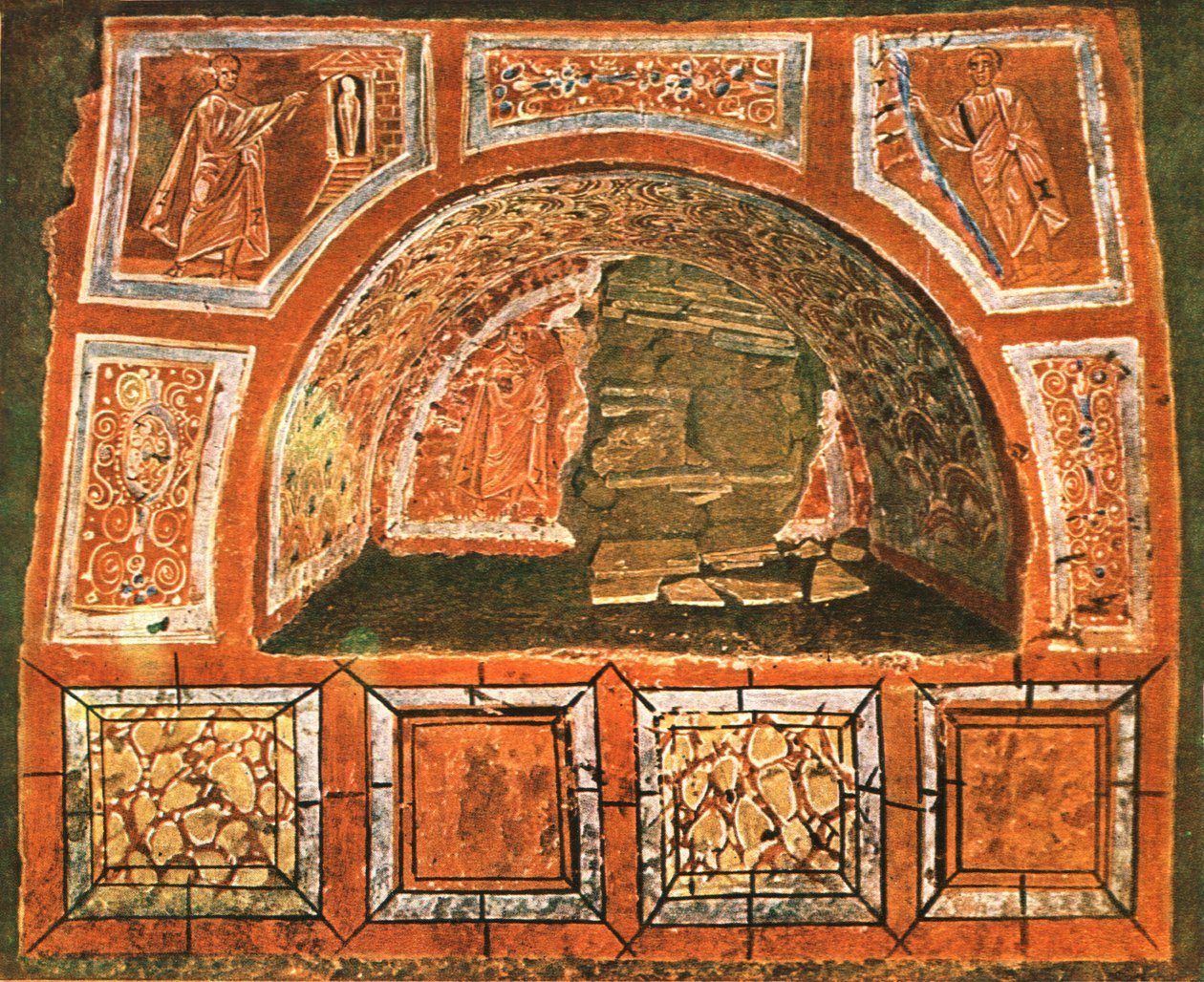 Arcosolium in the Catacomb of Domitilla on the Via Ardeatina, Rome, Italy by Unbekannt