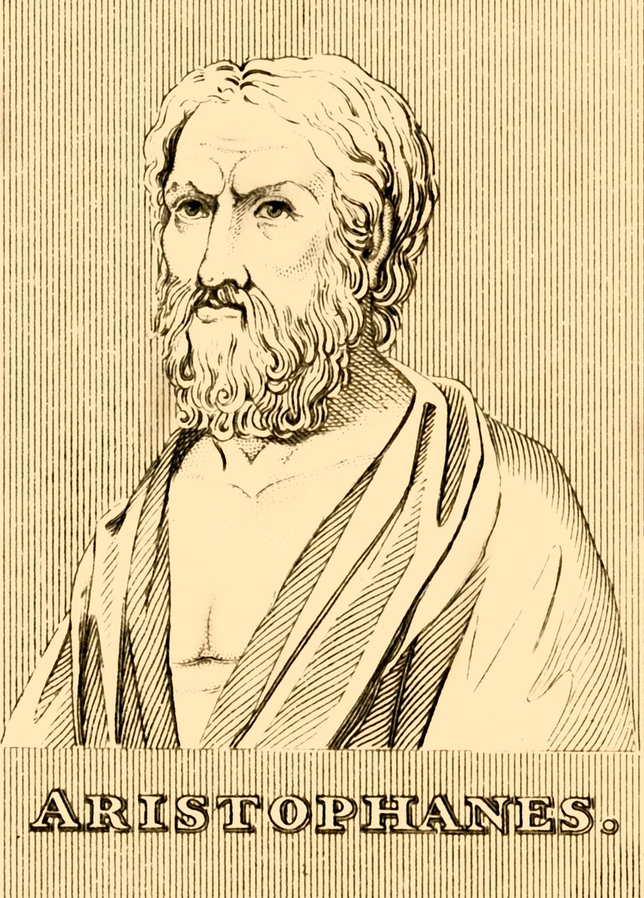 Aristophanes, c. 460-380 BC, 1830 by Unbekannt