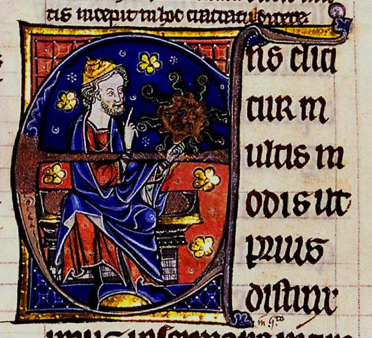 Aristotle. From: Commentarium magnum Averrois in Aristotelis De Anima libros, 13th century by Unbekannt