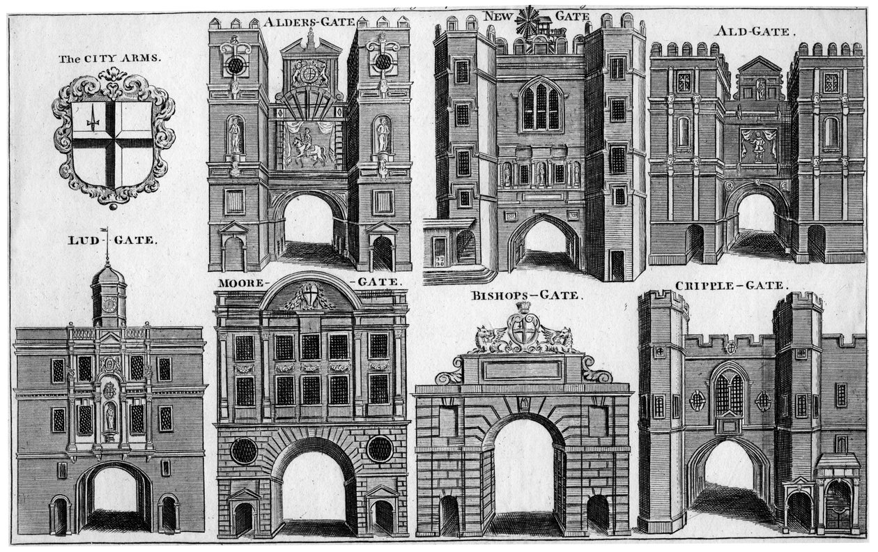 Arms and gates of the City of London by Unbekannt