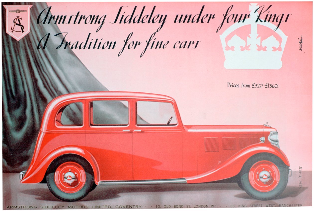 Armstrong Siddeley Motors Advert by Unbekannt