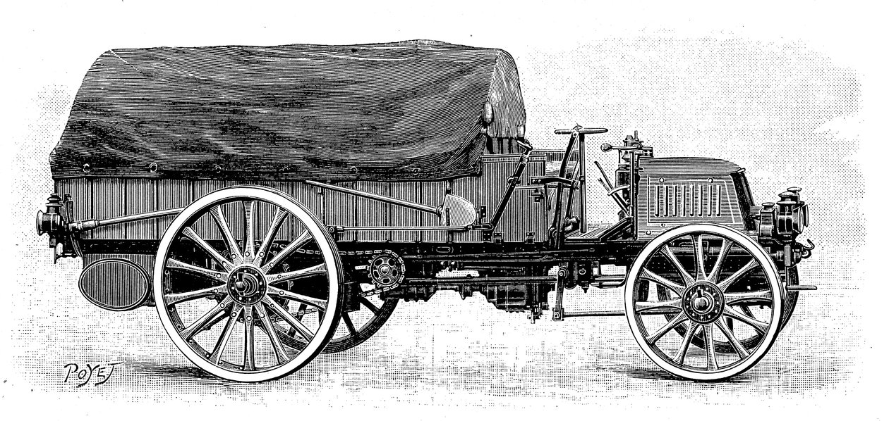 Army Truck by Daimler, 1904 by Unbekannt