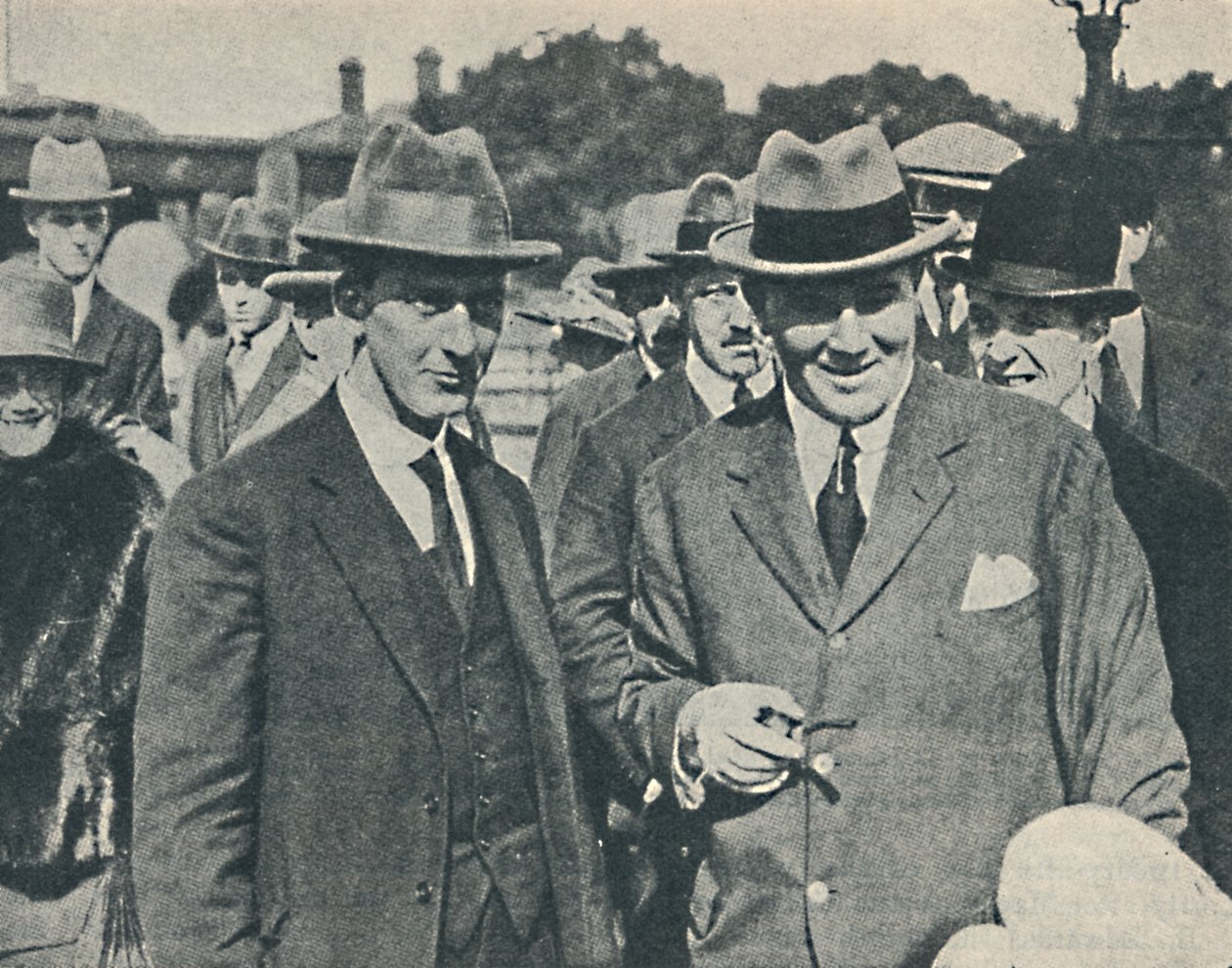 Arrival in England. Captain Cecil Foster and his chief officer Gravesend, August, 1923 by Unbekannt