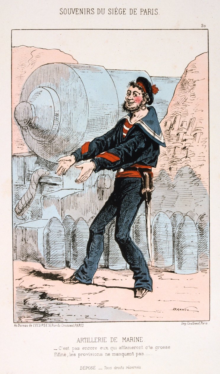 Artillerie de Marine, Siege of Paris, Franco-Prussian War, 1870-1871 by Unbekannt