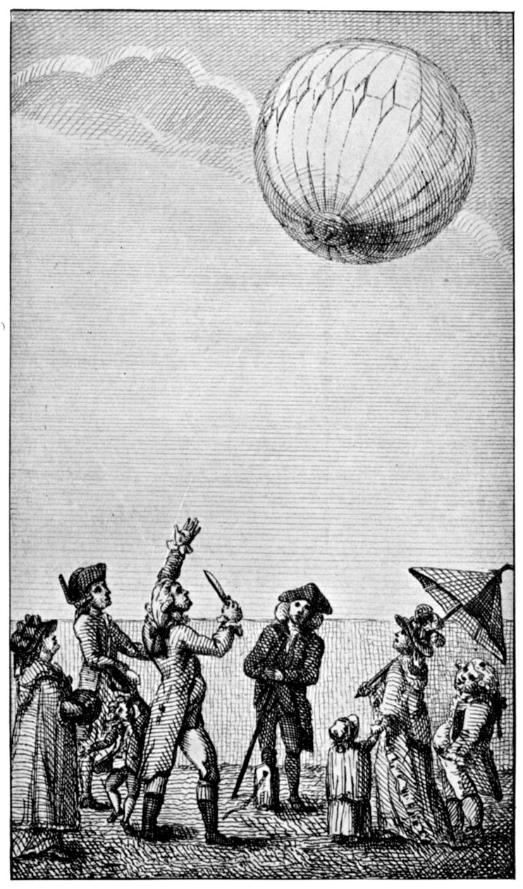 Ascension of a Montgolfier Balloon, late 18th century, 1910 by Unbekannt